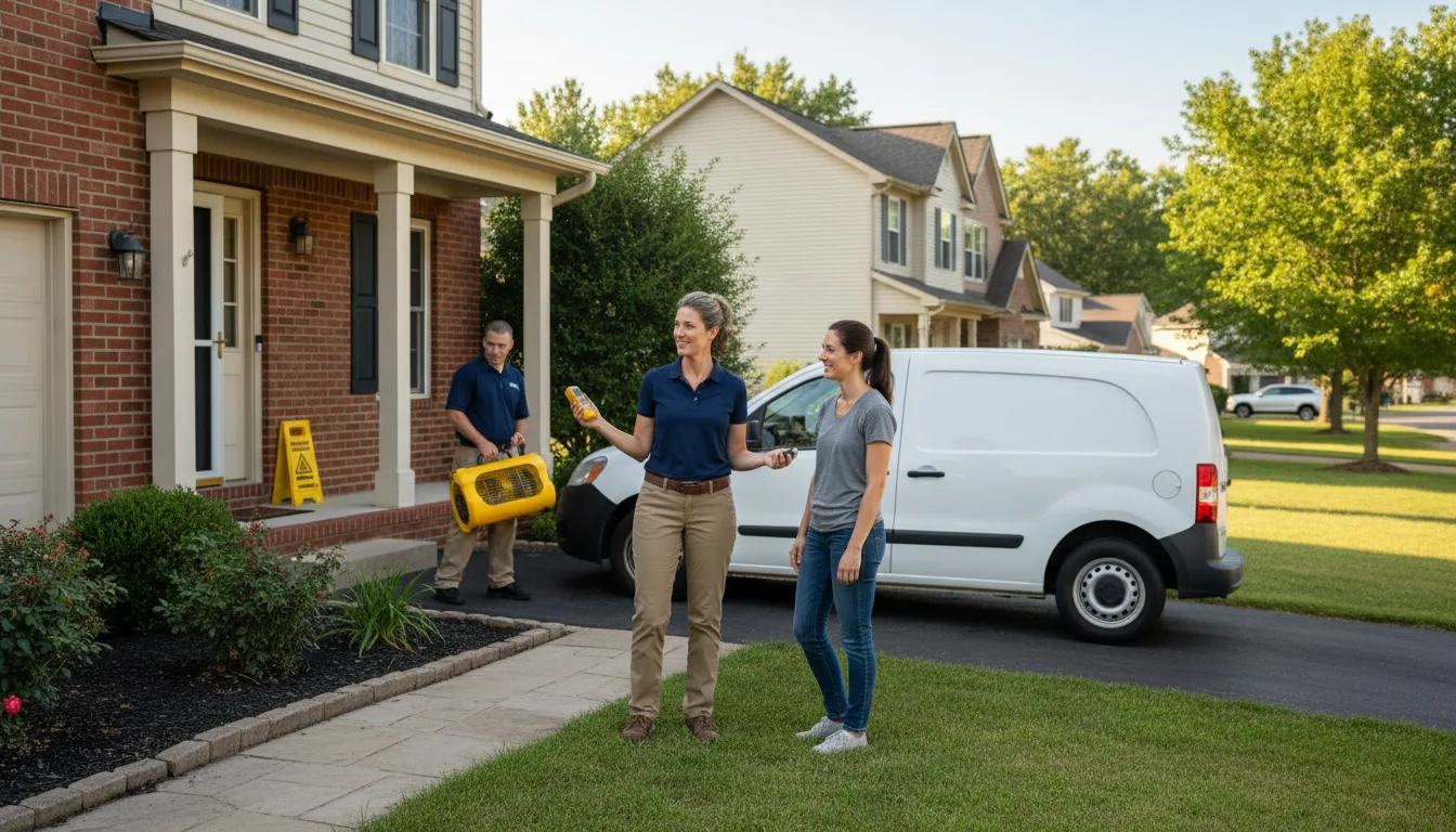 Residential water damage restoration in Gibson, NC